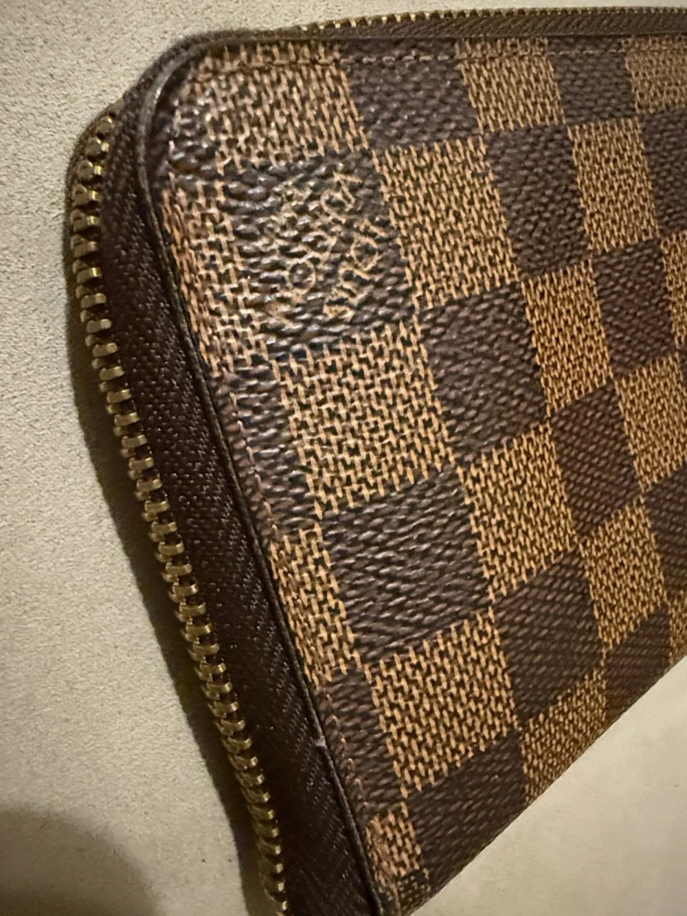 💯 Authentic Louis Vuitton Zippy Compact Wallet Damier Ebene